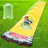 HOVCEH Wasserrutsche Kinder DraußEn, 480 * 70cm Wasserrutsche Aufblasbare mit...