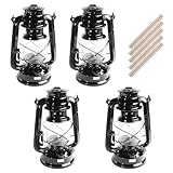 4er-Set Retro Öllampen – mit Docht, ohne Strom nutzbar – wetterfest &...