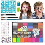 Kinder Gesichts Farben Kinderschminke Set - 42 Farbe Body & Face Paint Schminke...