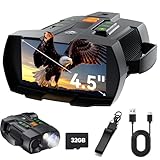 Nachtsichtgerät Jagd 4K: 4,5' großer Bildschirm Fernglas Nachtsichtgeräte...