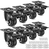 Deutnart Schwerlastrollen, 50 mm Robuste Möbelrollen, Rollen für Möbel...