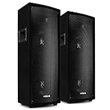 VONYX SL28 - PA Lautsprecher Box 2er Set, Passiv Speaker 2X 8 Zoll - 1600 Watt...