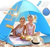 TUSVMGE Pop up Strandmuschel mit UV-Schutz 50,2-3 Personen Strandzelt Tragbar...