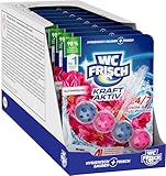 WC Frisch Kraft Aktiv Duftspüler Blüten-Frische (10er Pack), WC-Reiniger für...