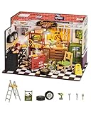 Rolife Holz Puppenhaus Garage Werkstatt Miniatur DIY Handwerk Kits Puppenhaus...