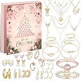 Adventskalender Schmuck 2024 Weihnachtskalender Frauen Mädchen,24...