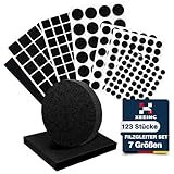 XEEINC Filzgleiter Selbstklebend 123 Stück - Filzgleiter für Stühle mit 7...