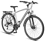 Licorne Bike Premium Touring Trekking Bike in 28 Zoll Aluminium Scheibenbremse...