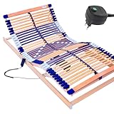 elektrischer Lattenrost 100% BUCHE - Kopf- u. Fußteil elektrisch verstellbar -...