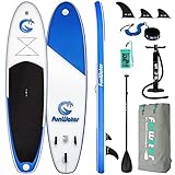 FunWater Aufblasbares Stand Up Paddle Board Surfbrett SUP Komplettes Paddleboard...