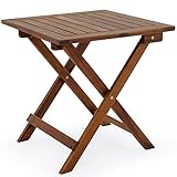 Casaria® Beistelltisch Holz Vollmontiert Klappbar 80kg Belastbar Balkon