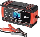 Ladegerät Autobatterie, 12V/24V 8A KFZ Batterieladegerät Vollautomatisches...