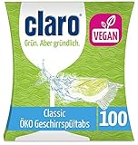 claro Classic Geschirrspül-Tabs - 100 Stück Öko-Spülmaschinen-Tabs -...