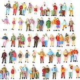 25 Stück 1:87 Modell-Menschen-Figuren Modelleisenbahn Gemischte Passagiere...