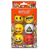 Second Chance Emoji Erwachsene 6er Set Neuartige Fun Golfbälle, Multicoloured,...