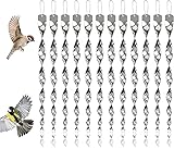 12 Stück Reflektierende Windspirale Vogelschreck, Silber Reflektierende...