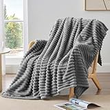 BEDELITE Kuscheldecke Flauschig Decke 150x200 - Dicke XL Flanell Decken Grau...