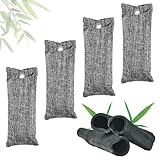 Tulov 4 Stück 100g Schuhkissen mit Bambus Aktivkohle gegen Fußgeruch,...