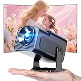 Hauskit Mini Beamer, 270° Drehbar Tragbarer Projektor, 4k Unterstützt 1080P...