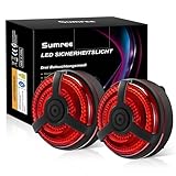 Sumree LED Blinklicht Schulranzen Sicherheitslicht 2er Set - USB Aufladbar, Clip...