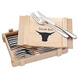 WMF Steakbesteck 12-teilig, Steakbesteck Set für 6 Personen, Steakmesser Set,...