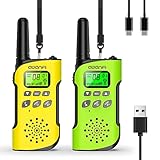 AWANFI Walkie Talkie Kinder, Walkie Talkie Aufladbar Li-ion Akku, Funkgerät...