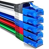 deleyCON 5x 2m CAT6 Netzwerkkabel Set - U-UTP RJ45 CAT-6 LAN Kabel Patchkabel...