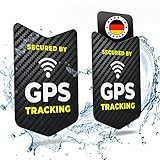 tagplus® Premium GPS Fahrrad Aufkleber [2 STK.] mit bombenfester Klebekraft...