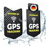 tagplus® Premium GPS Tracker Fahrrad Aufkleber [2 STK.] mit bombenfester...