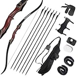 60 Zoll Recurvebogen Set Erwachsene,Pfeil und Bogen Set Bogenschießen...