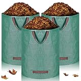 LOVICVKEM Gartensack 3x 300L Set Laubsack Gartenabfallsack inkl....
