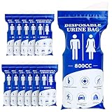 12 Stk Urinbeutel für Unterwegs Frauen Männer,800 ml Pinkelbeutel mit...