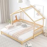 Erweiterbares Baumhausbett, Hausbett, Kinderbett, Tagesbett, Einzel- und...