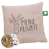 Herbalind Kräuterkissen Meine Auszeit Taupe 20x20 cm - Erkältungskissen mit...