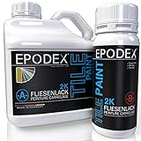 EPODEX® 2K TILE PAINT | Fliesenlack | Fliesenfarbe Boden Wand Badezimmer...