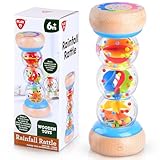 PLAY Regenmacher Rassel Baby Holz, Montessori Spielzeug Baby Rassel Regenmacher...