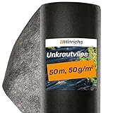 Hinrichs Unkrautvlies 50m - Gartenvlies gegen Unkraut - Unkraut Folie für...