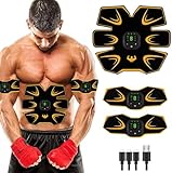 EMS Trainingsgerät, EMS Bauchmuskeltrainer, USB Wiederaufladbar...