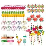 Cocktail Deko 90 Stück Cocktail Schirmchen Feuerwerk Sticks Cocktail Deko...