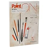 Clairefontaine 96537C - Malblock / Zeichenblock PaintON feinkörnig DIN A4...