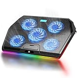 TECKNET RGB Laptop Kühlpads 12-19 Zoll, Laptop Kühler Cooling Pad Notebook...