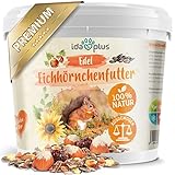 Ida Plus Edel Eichhörnchenfutter - 1000 g - Reich an Nüssen & Früchten -...