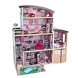 KidKraft Sparkle Mansion Puppenhaus aus Holz mit Möbeln und Zubehör, Spielset...