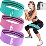 Resistance Bands, 3pcs Fitnessbänder Hip Widerstandsbänder Set mit starker...