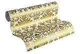 Thomas Vliestapete mit Ornamenten Tapete neo barock 10,05 m x 0,53 m goldfarben...