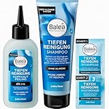 Balea Tiefenreinigung 3er Pack - Shampoo Tiefenreinigung (250 ml)+Kopfhautpflege...