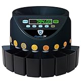 Securina24 Automatischer Euro Münzzähler & -sortierer Geldzählmaschine SR1200...