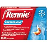Rennie Pfefferminz lindern Sodbrennen und säurebedingte Magenbeschwerden, 60...