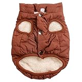 JoyDaog 2-lagige mit Fleece gefütterte Hundejacke, sehr warm für Winter und...
