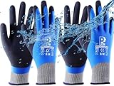 PROGANDA 2 Paar Wasserdichte Arbeitshandschuhe Gartenhandschuhe...